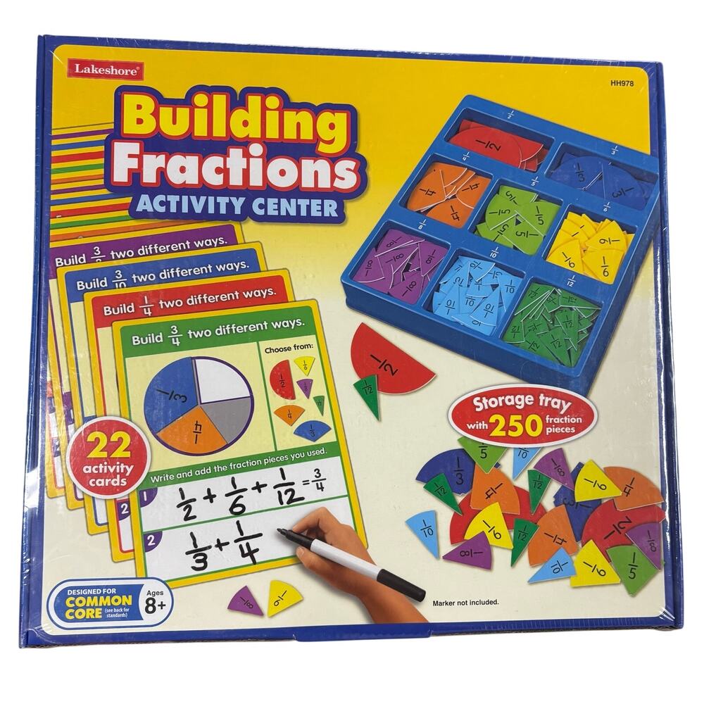 Lakeshore Building Fractions Activity Center COMPLETE Set New & Sealed